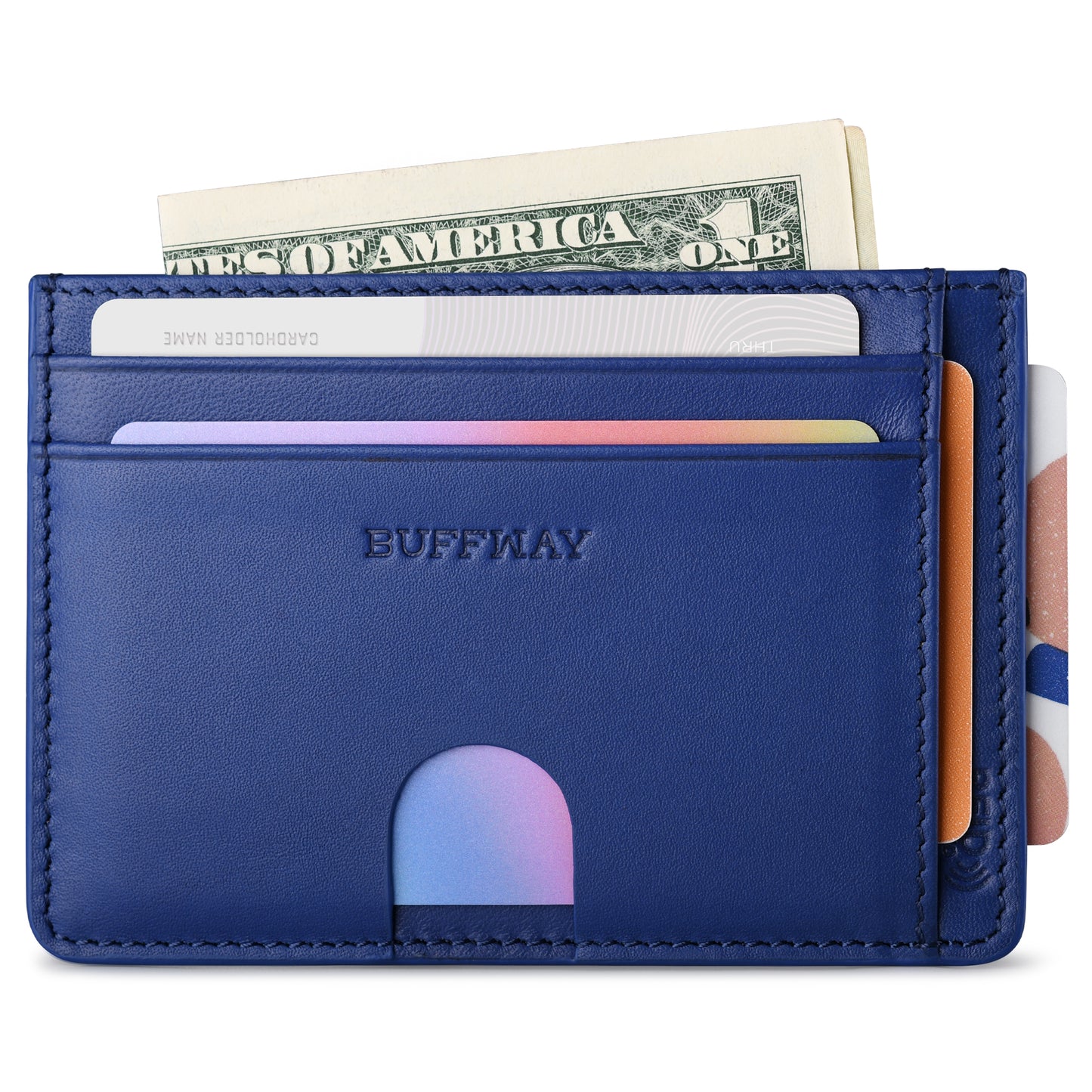Buffway Card Holder Wallet with RFID Blocking - Compact Design for Organizing Essentials