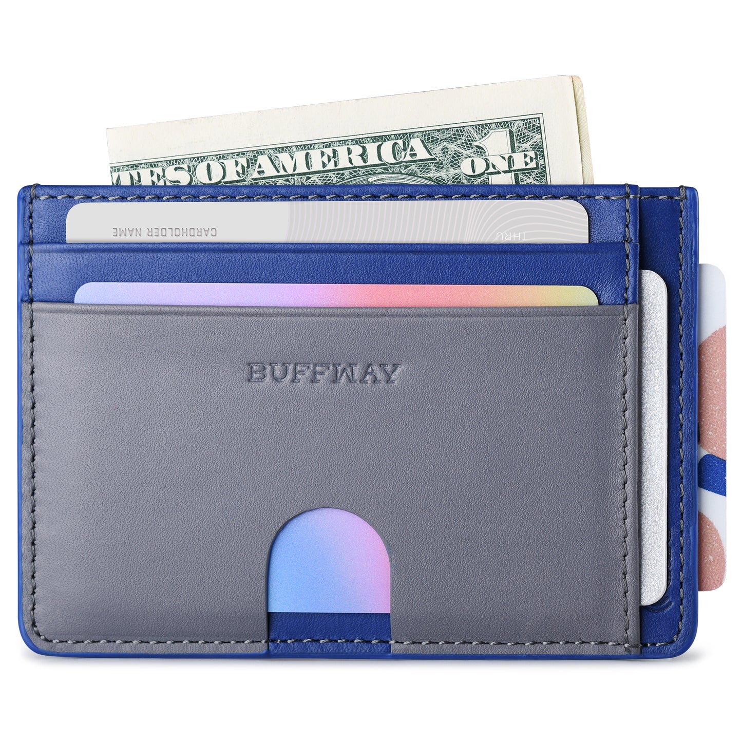 Portefeuille porte-cartes et porte-monnaie à couleurs contrastées avec blocage RFID - Design compact pour organiser vos essentiels