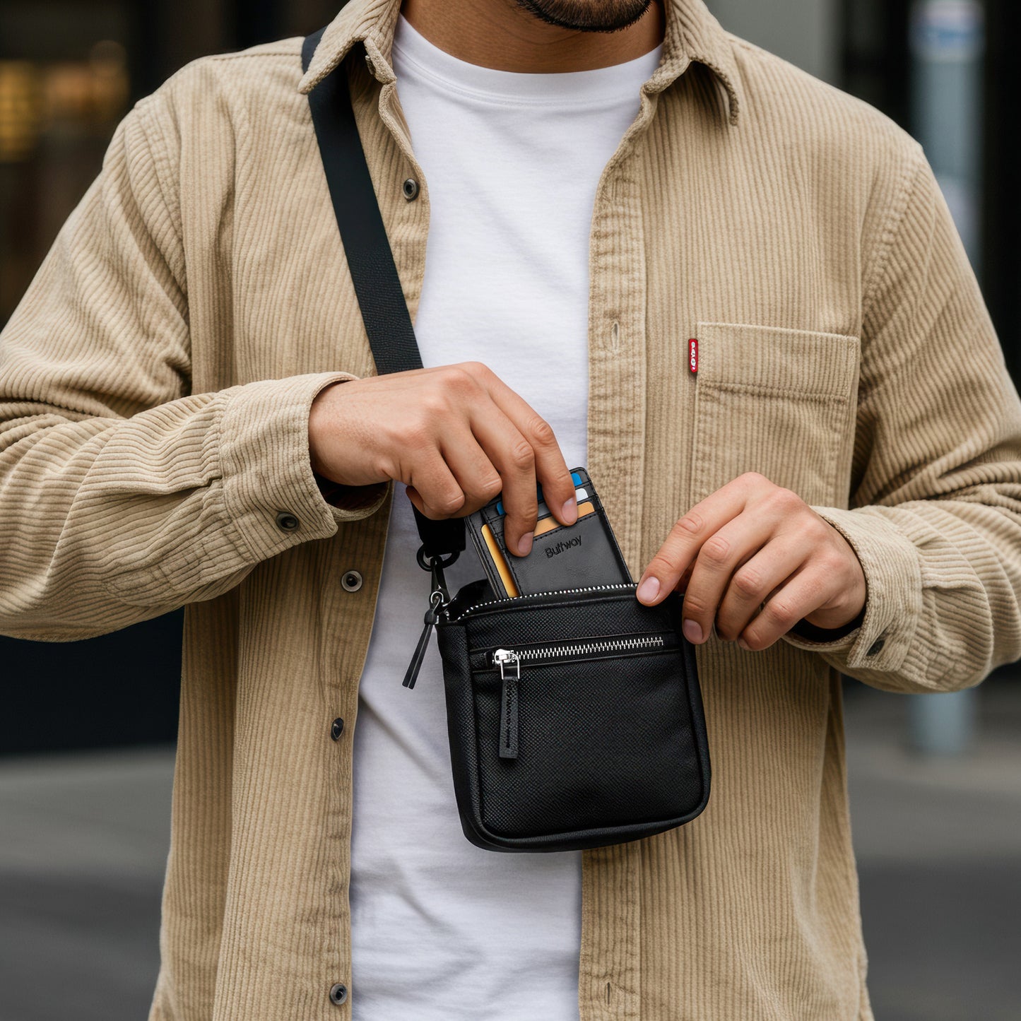 Buffway Slim Minimalist Front Pocket RFID Blocking Leather Wallets for Men and Women (Alaska)
