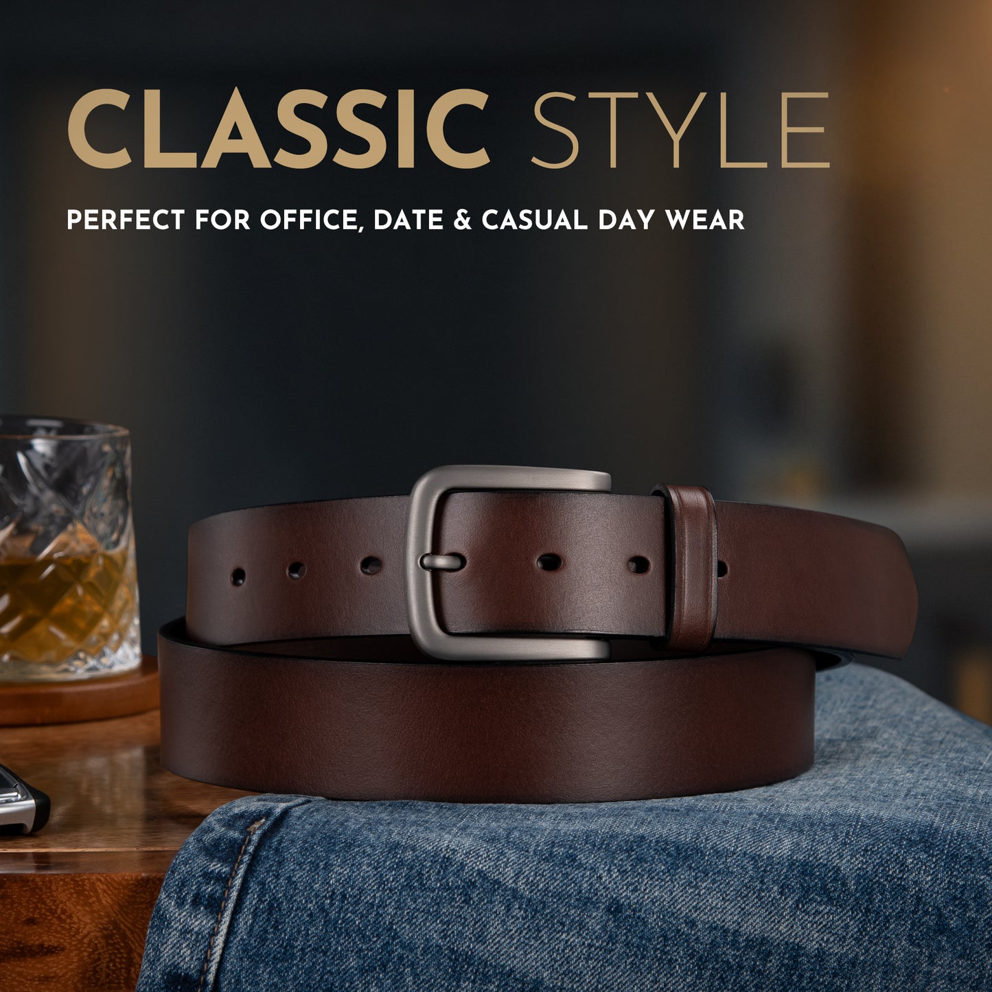 Buffway coffee belts for men