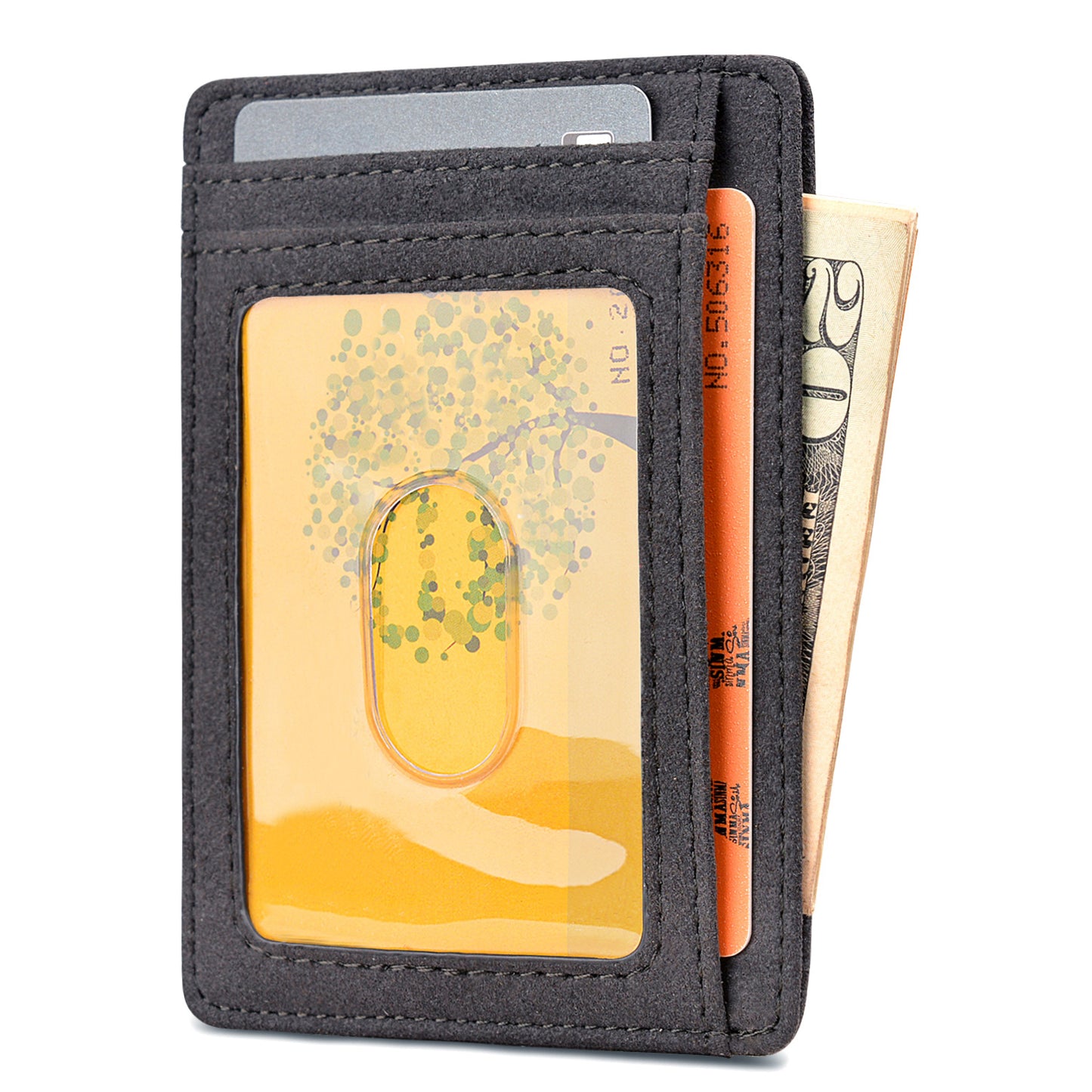Buffway Slim Minimalist Front Pocket RFID Blocking Leather Wallets for Men and Women - At Sahara