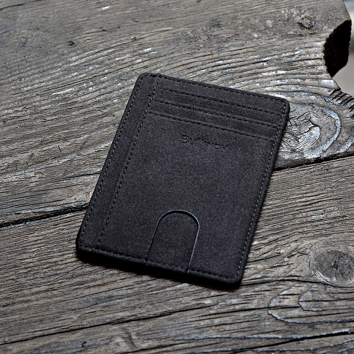 Buffway Slim Minimalist Front Pocket RFID Blocking Leather Wallets for Men and Women - At Sahara