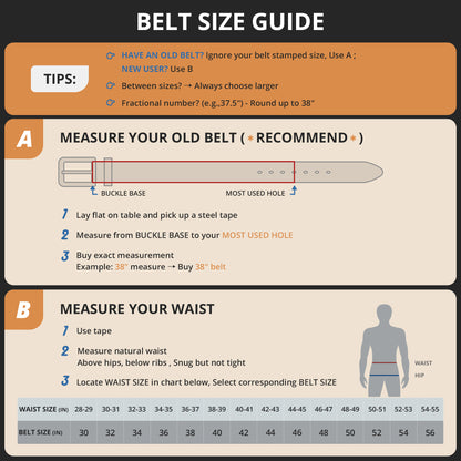 Buffway belt size guide