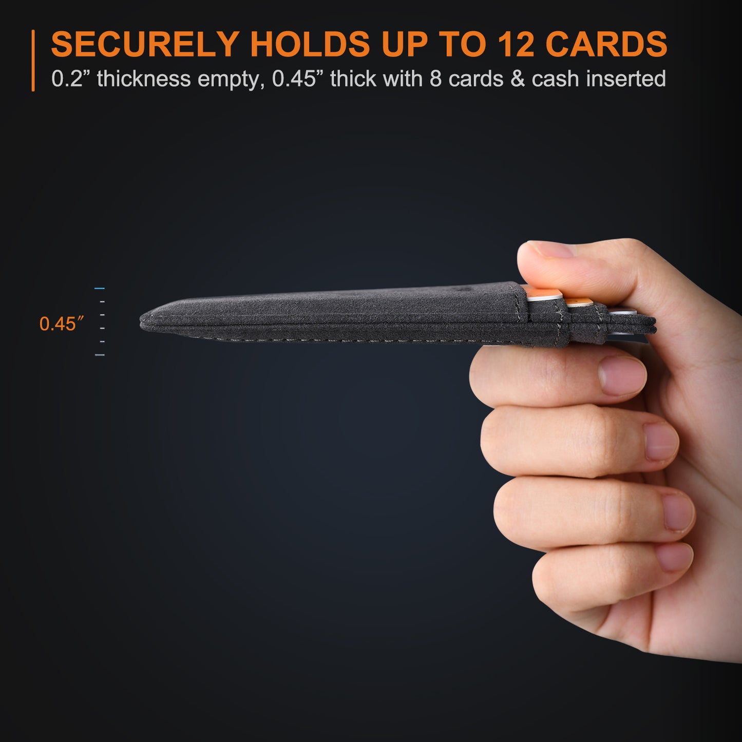 Buffway Slim Minimalist Front Pocket RFID Blocking Leather Wallets for Men and Women - At Sahara